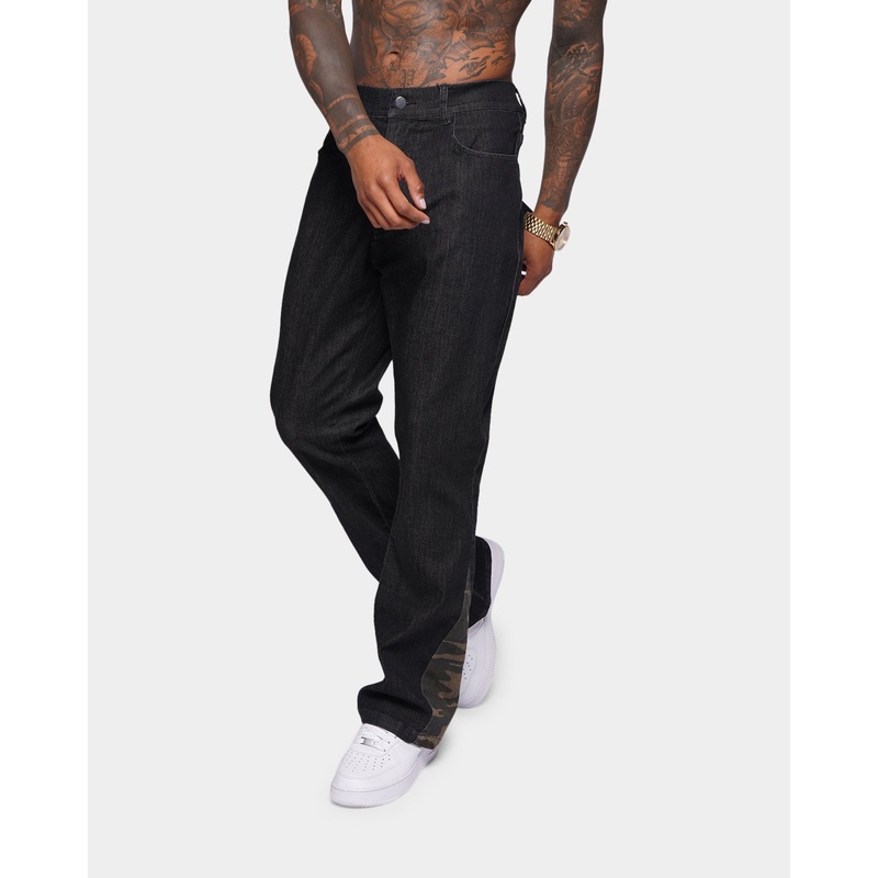 XXIII Valur Camo Flare Jeans Black/Camo 30