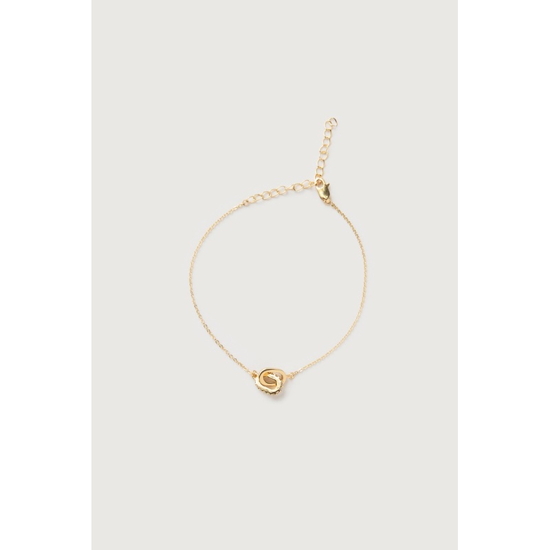 ZIRCONIA LINK BRACELET Gold One Size