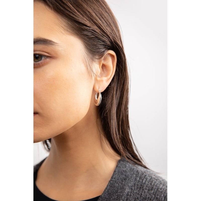 CRESCENT HOOPS Gold One Size