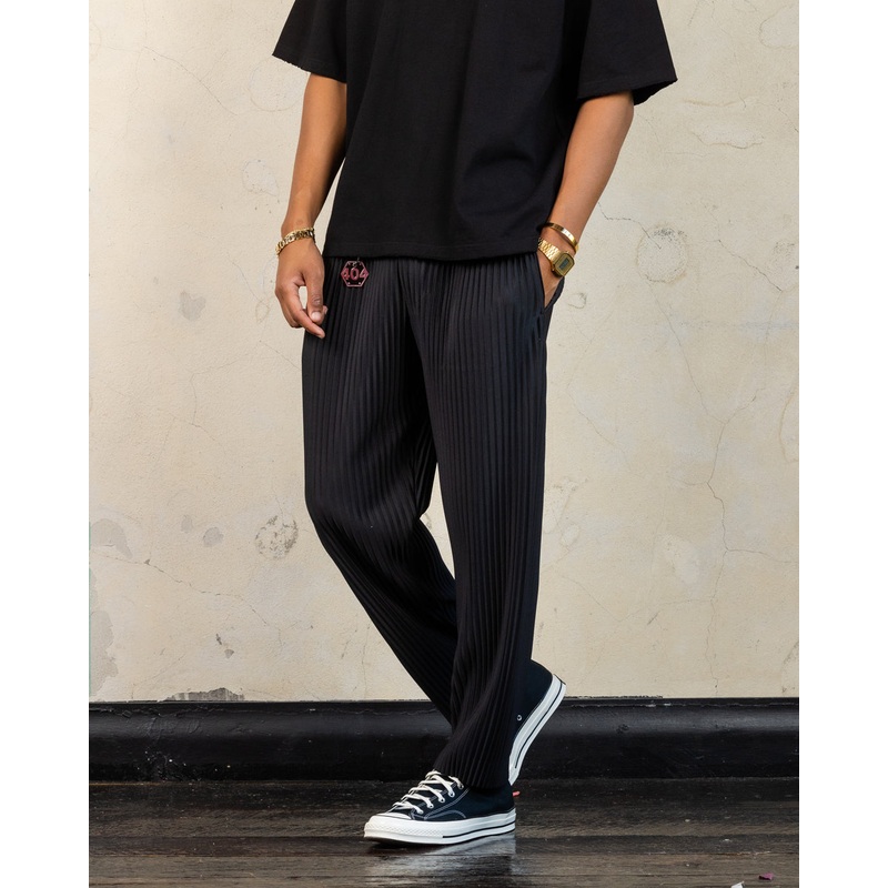 404 Harbour Plisse Pants Black XS
