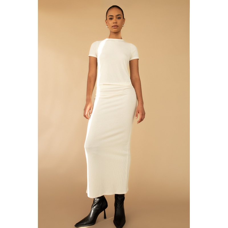 BASIC T-SHIRT Whisper White Double Extra Small