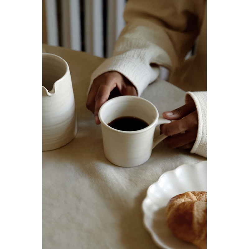 STONEWARE MUG, SET OF 2 Cream One Size