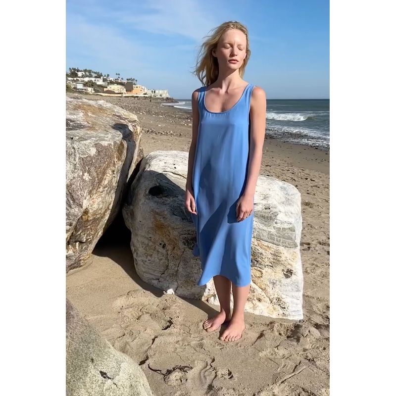 TANK MIDI DRESS WITH POCKETS Black Extra Small