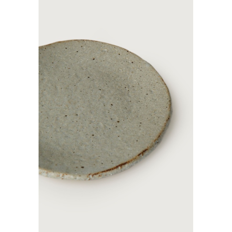 TEXTURED STONEWARE SIDE PLATE Gray One Size