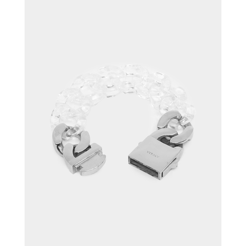 Vitaly Unisex Static Bracelet Clear/Stainless Steel 7