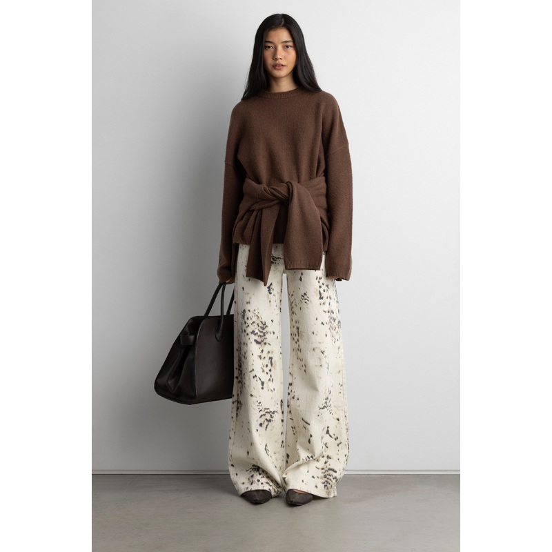 ANIMAL PRINT PANT Cream Print Extra Small