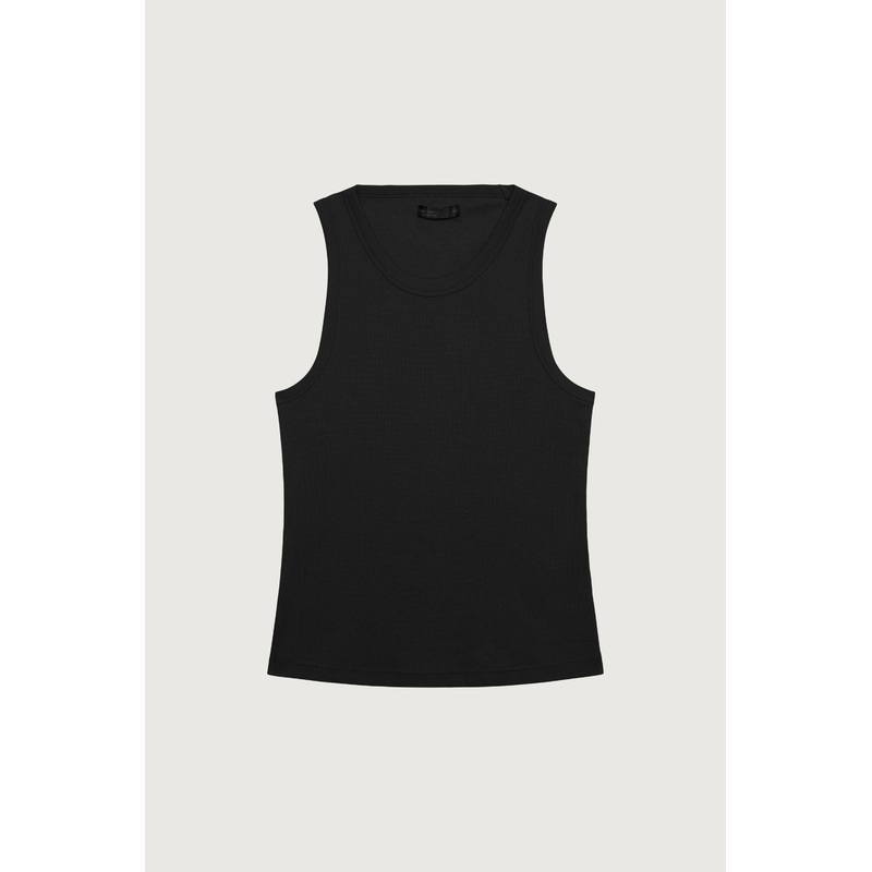 CLASSIC RIBBED TANK TOP Black Extra Small