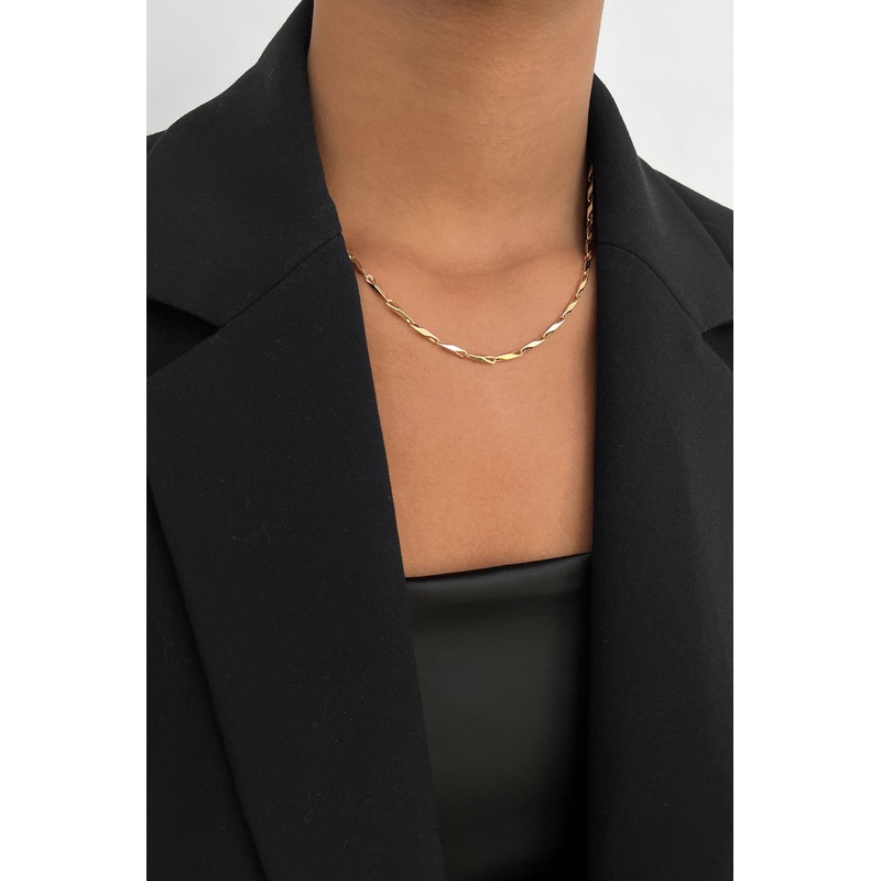 INGOT CHAIN NECKLACE Gold One Size