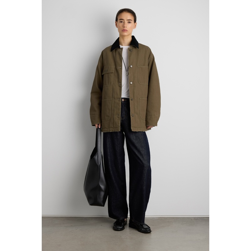 WATER RESISTANT CHORE JACKET Dark Olive Extra Small