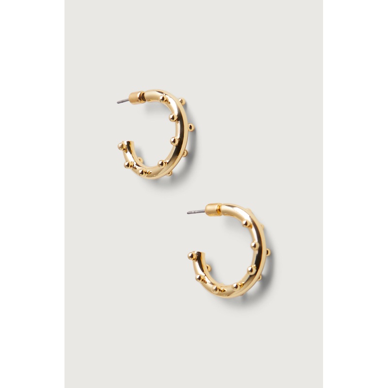 DOTTED HOOPS Gold One Size