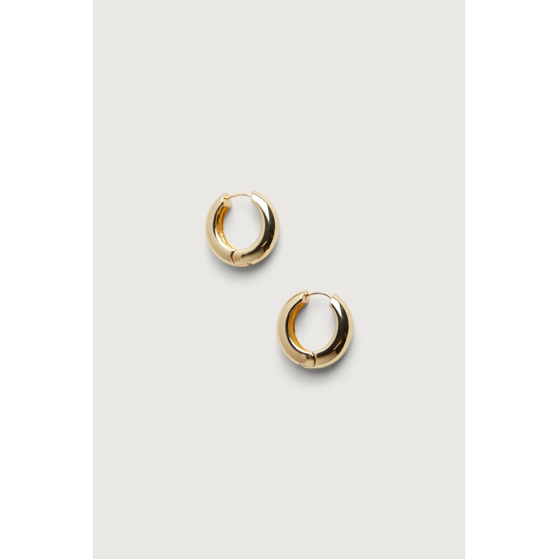 CHUNKY HOOP EARRINGS Gold One Size