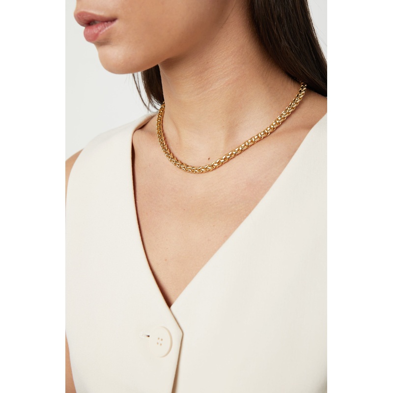 WHEAT CHAIN NECKLACE Gold One Size