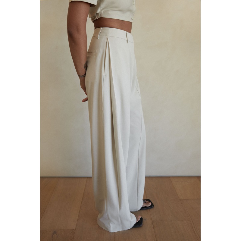 WIDE LEG FLOWY PANT Pelican 0