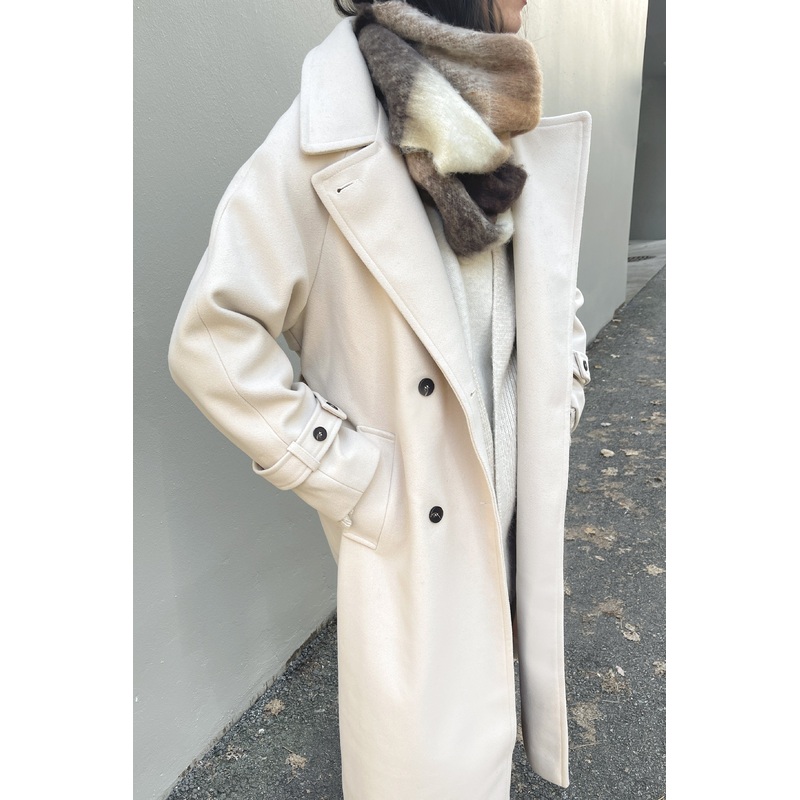 WINTER TRENCH COAT Oatmeal XS-S
