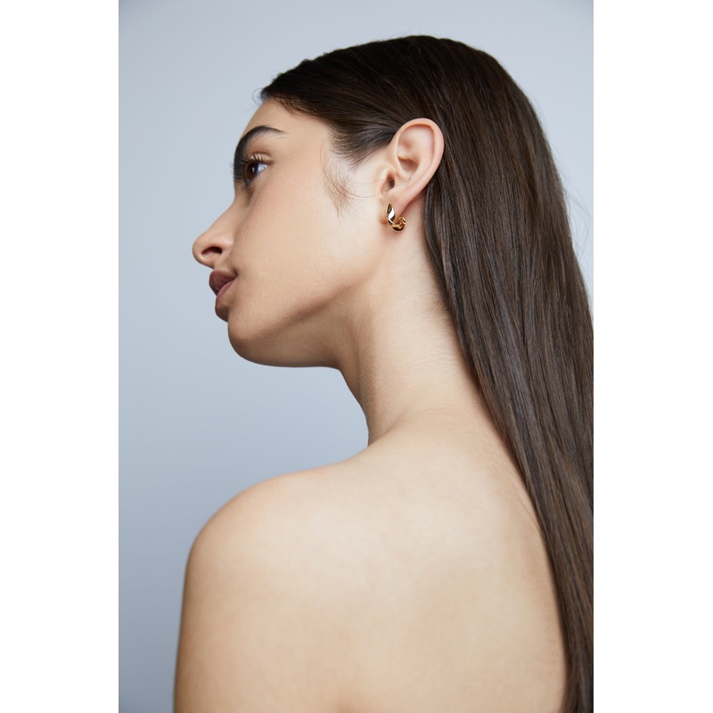 TWIST HOOPS Gold One Size