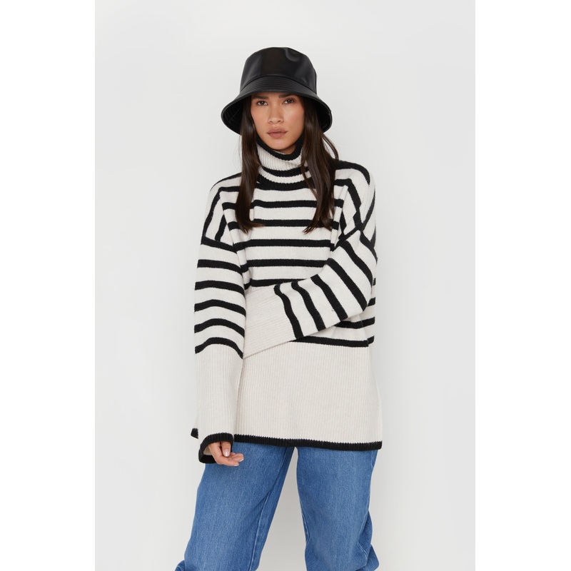 VEGAN LEATHER BUCKET HAT Black One Size