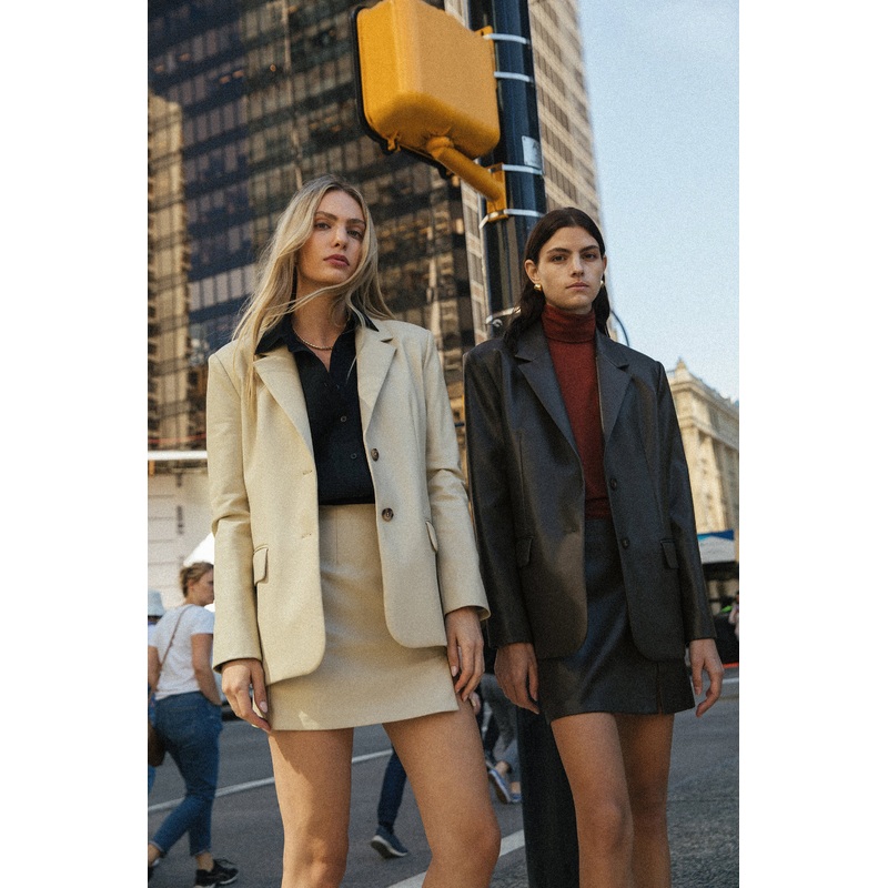 VEGAN LEATHER MINI SKIRT Turkish Coffee 0