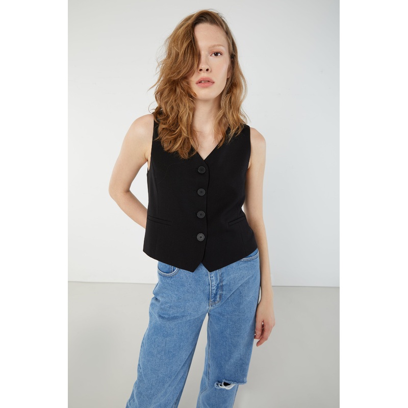 SUIT VEST Black Extra Small