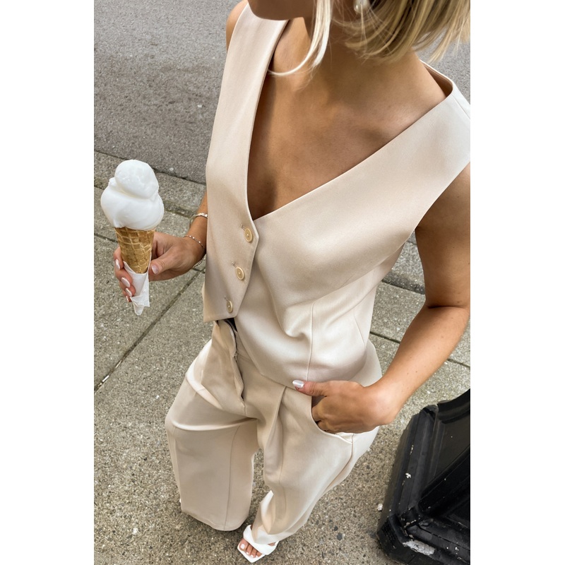 SUITING VEST Oatmeal Double Extra Small