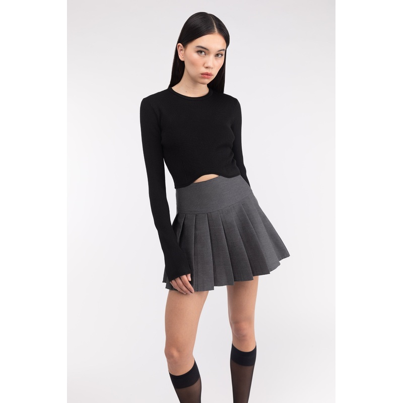 SUPER CROPPED SWEATER Black Extra Small