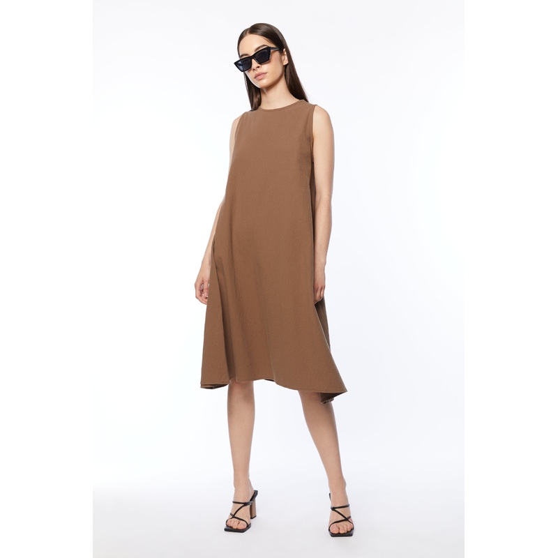 TANK MIDI DRESS Brown Small