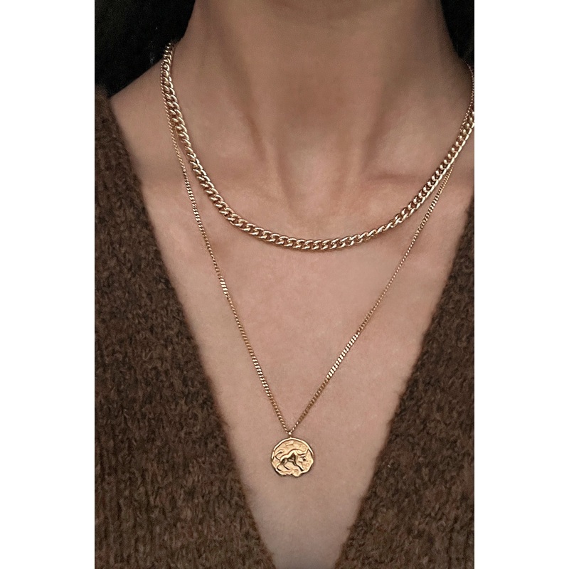 TAURUS PENDANT NECKLACE Gold One Size