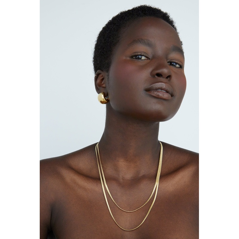 THIN SNAKE CHAIN Gold One Size