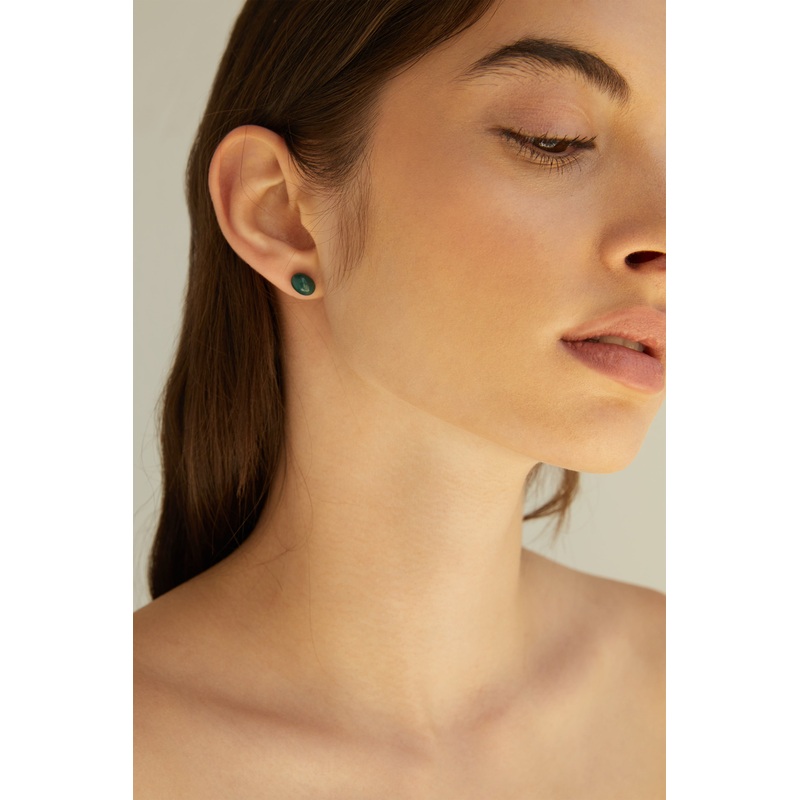 STUD EARRING Green Gold One Size