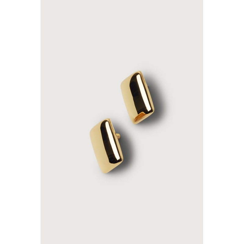 STUD SQUARE EARRING Gold One Size