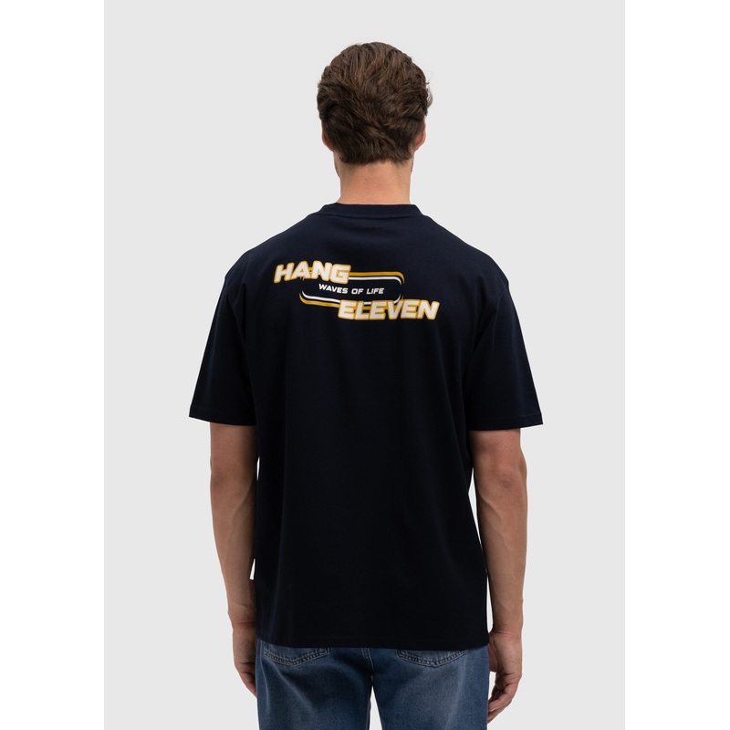 Waves Of Life Tee – Navy Blue Navy XS