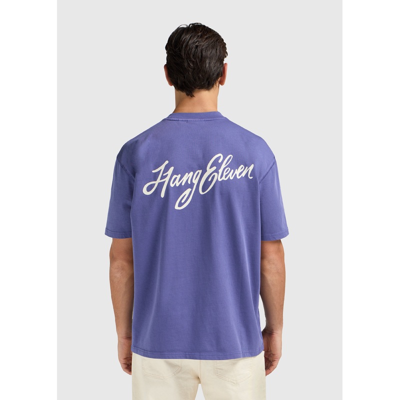 Cursive Tee – Kobalt Blue Purple XS
