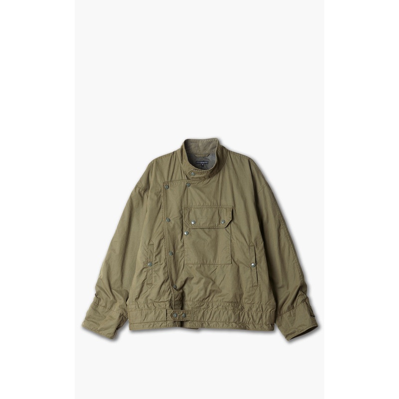 Engineered Garments Moto Jacket PC Coated Cloth Olive S