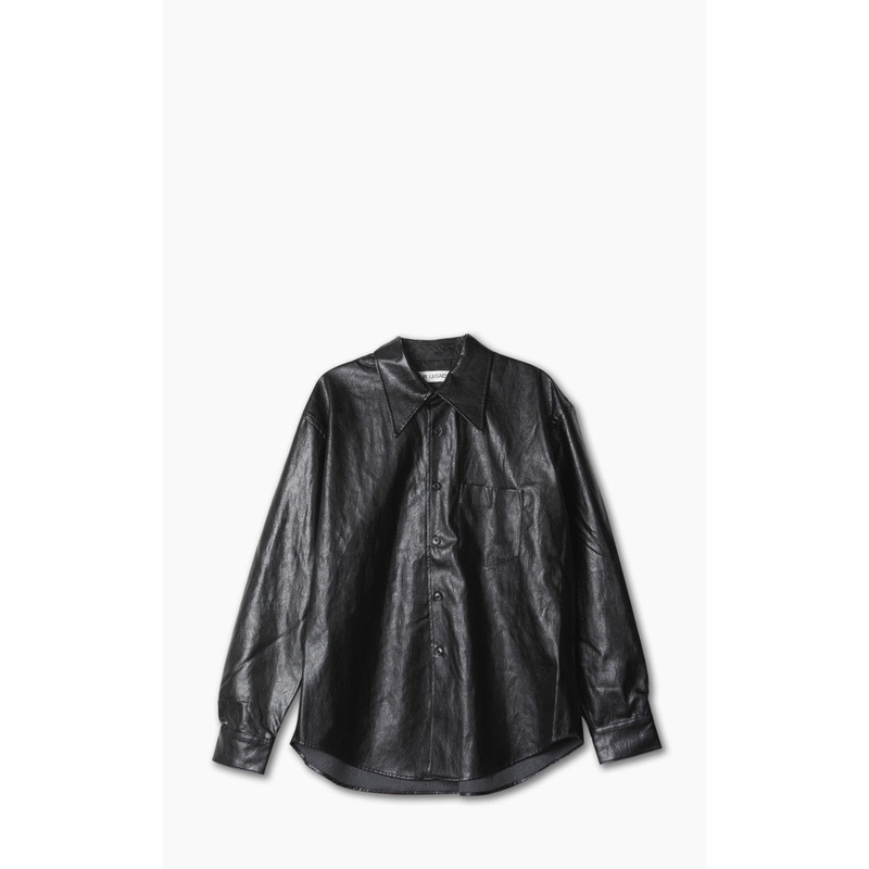 Our Legacy Coco 70s Shirt Cageian Black Fake Leather 46/S
