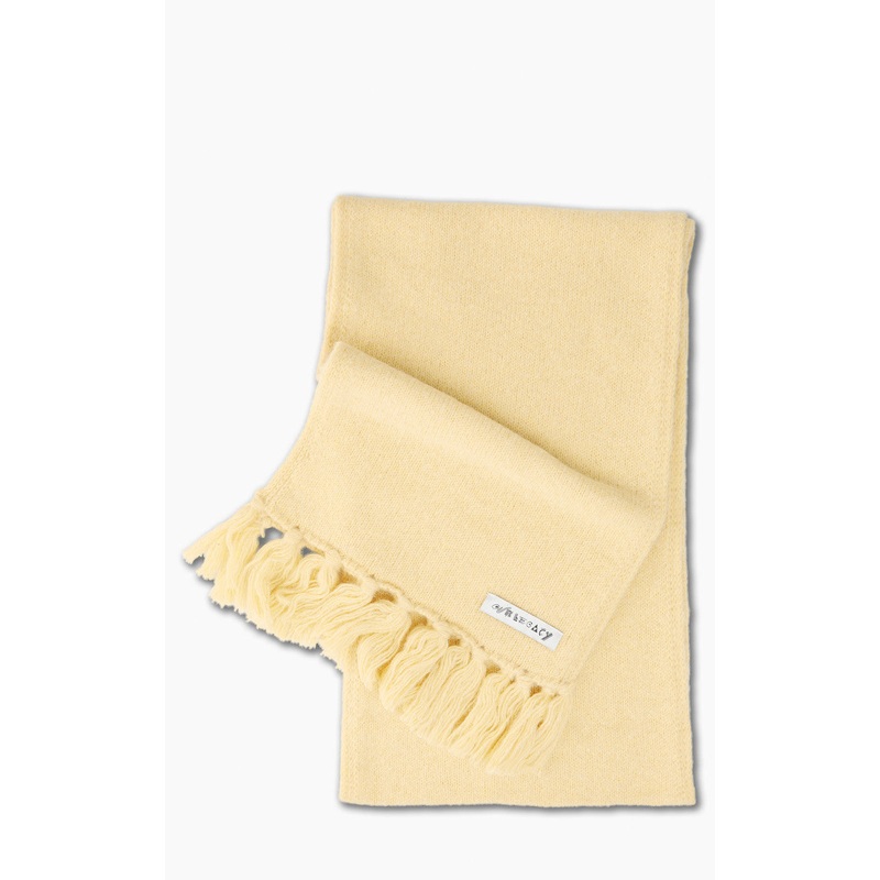Our Legacy Knitted Scarf Canary Yellow Silk Wool