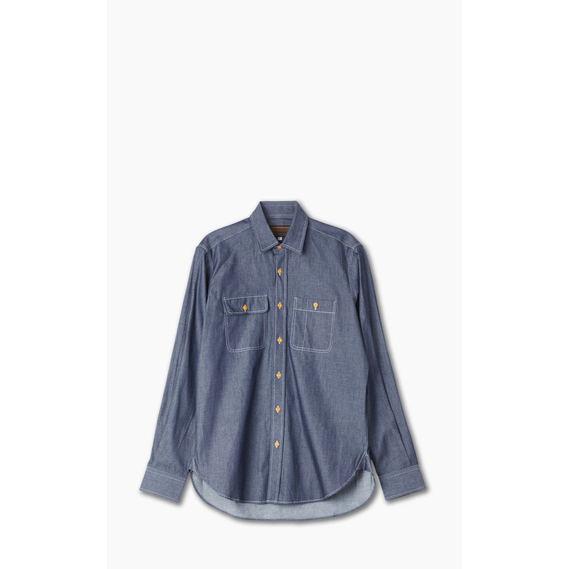 The Quartermaster Work Shirt Denim Raw Indigo (OLD) XXL