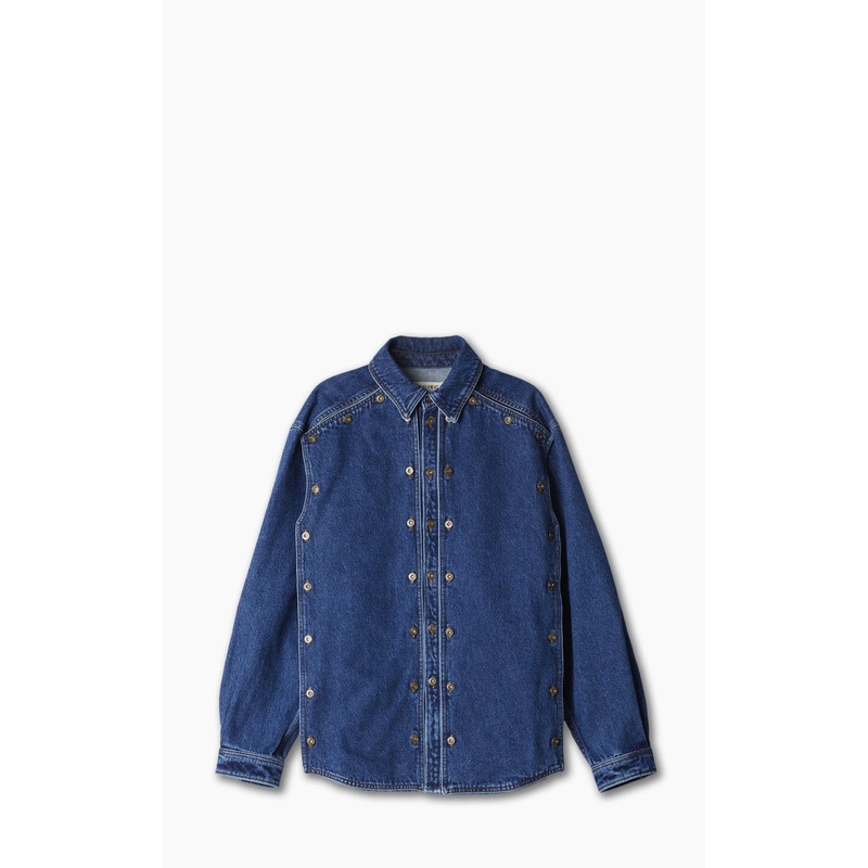 Y/Project Classic Button Panel Denim Shirt Navy M