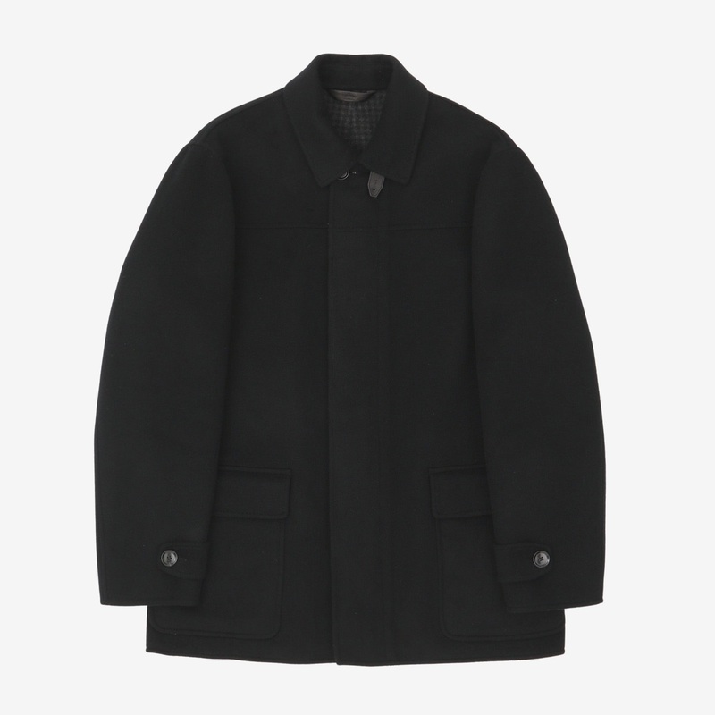 Cashmere Double Splittable Field Jacket M Black