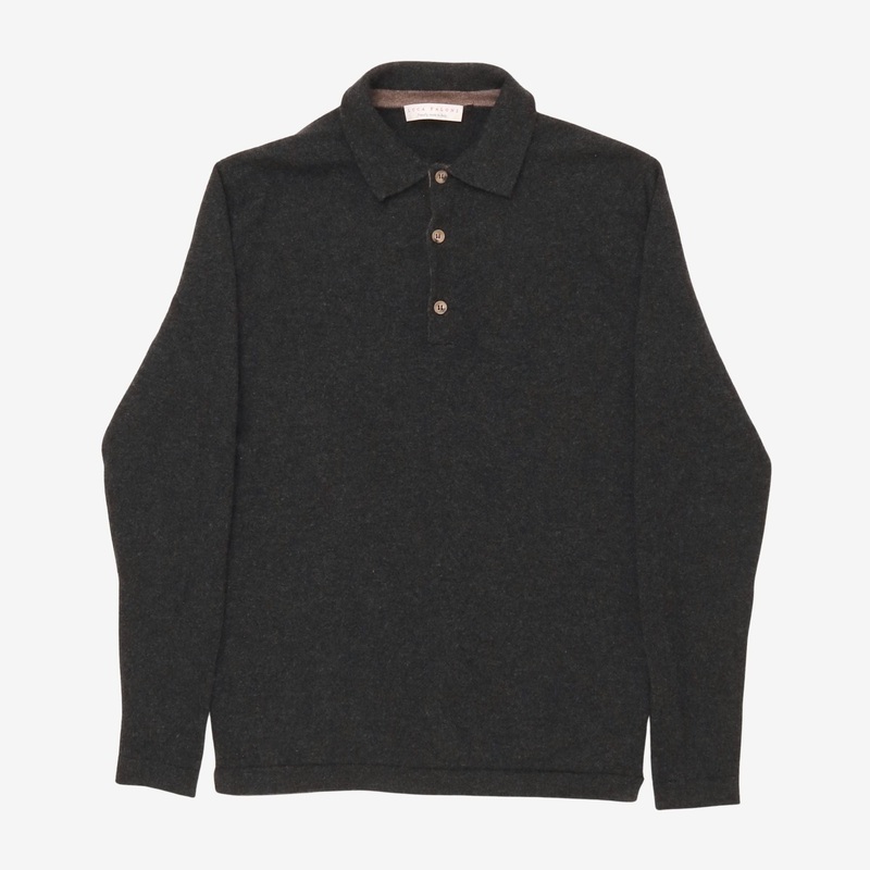 2-Ply Cashmere Polo S Grey