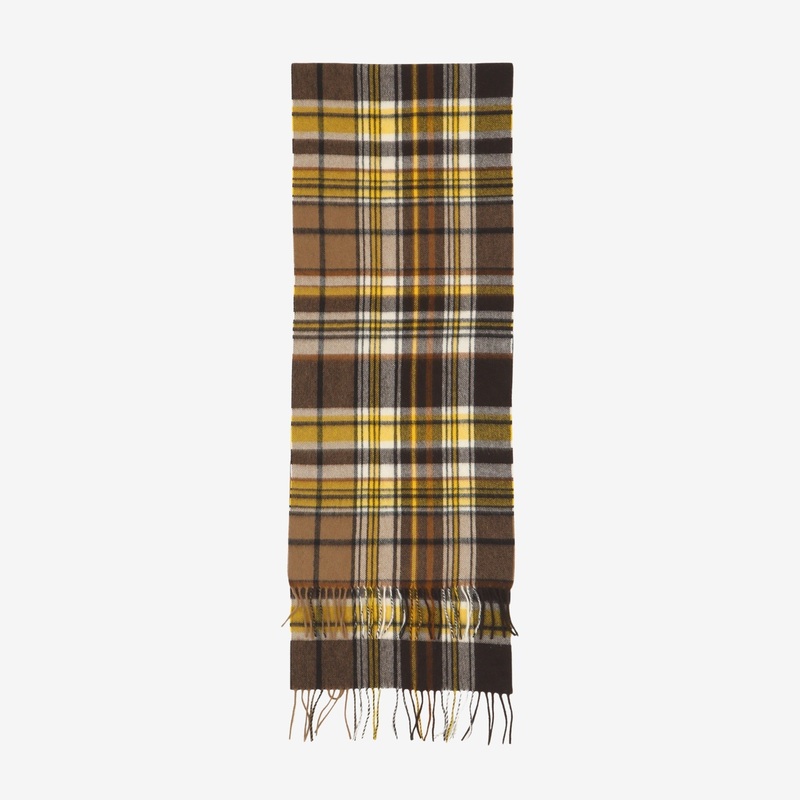 Cashmere Scarf OS Brown-Yellow
