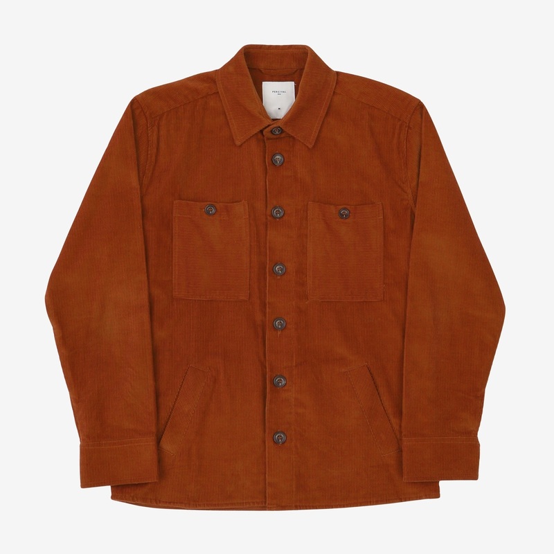 Corduroy Overshirt M Burnt Orange