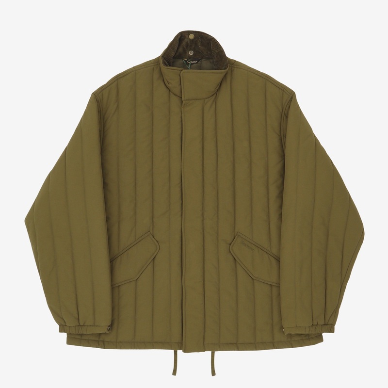 Vertical Quilted Field Jacket XL Green