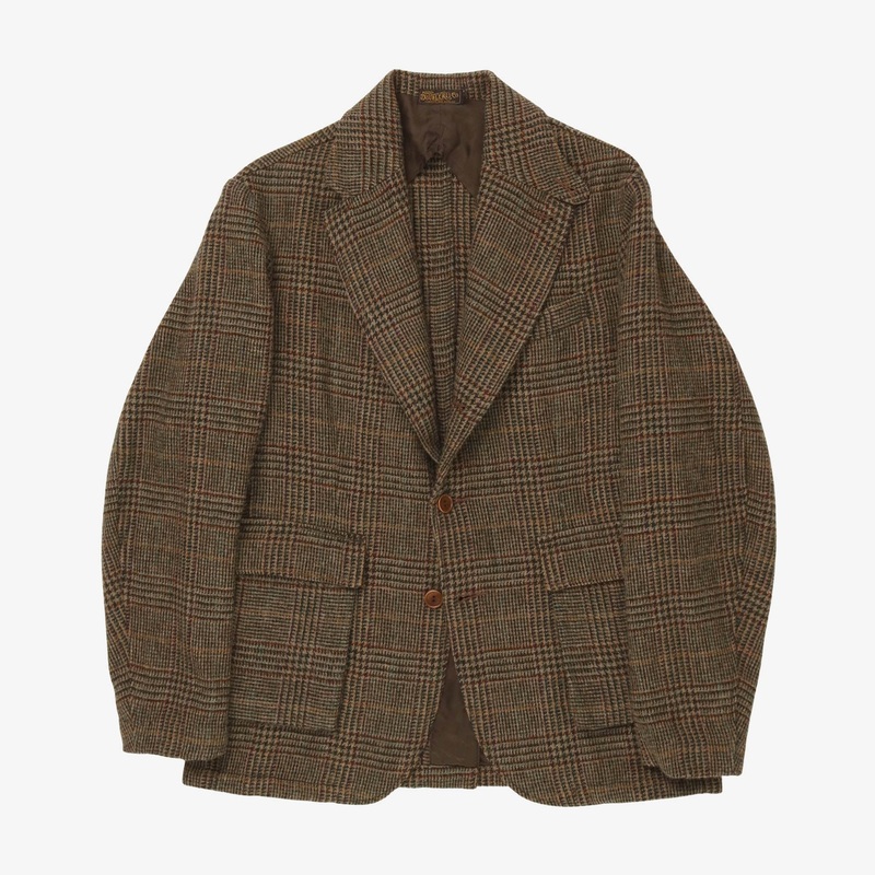 Wool Blend Blazer M Khaki
