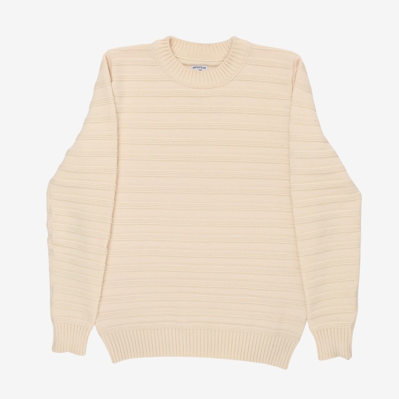 Wool Crewneck Sweater M Ecru