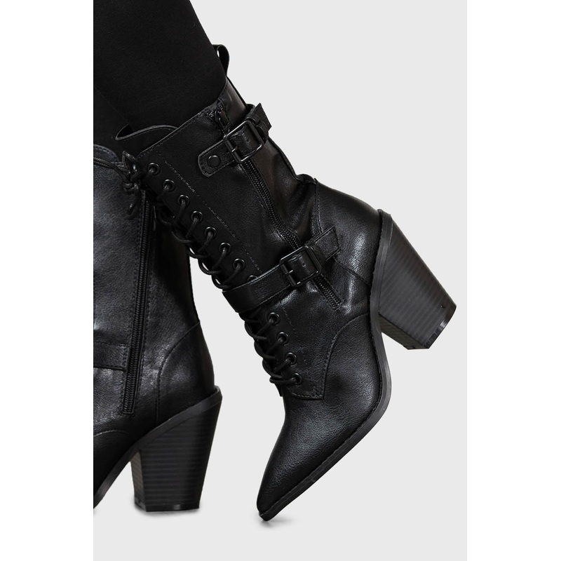 Beatrix Boots UK3 Black 100% PU