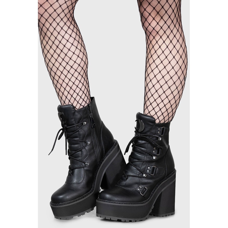 Broom Rider Boots [B] UK3 Black 100% PU