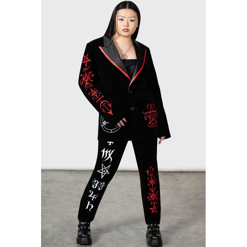 Enthroned Suit Trousers XS Black 100% Polyester