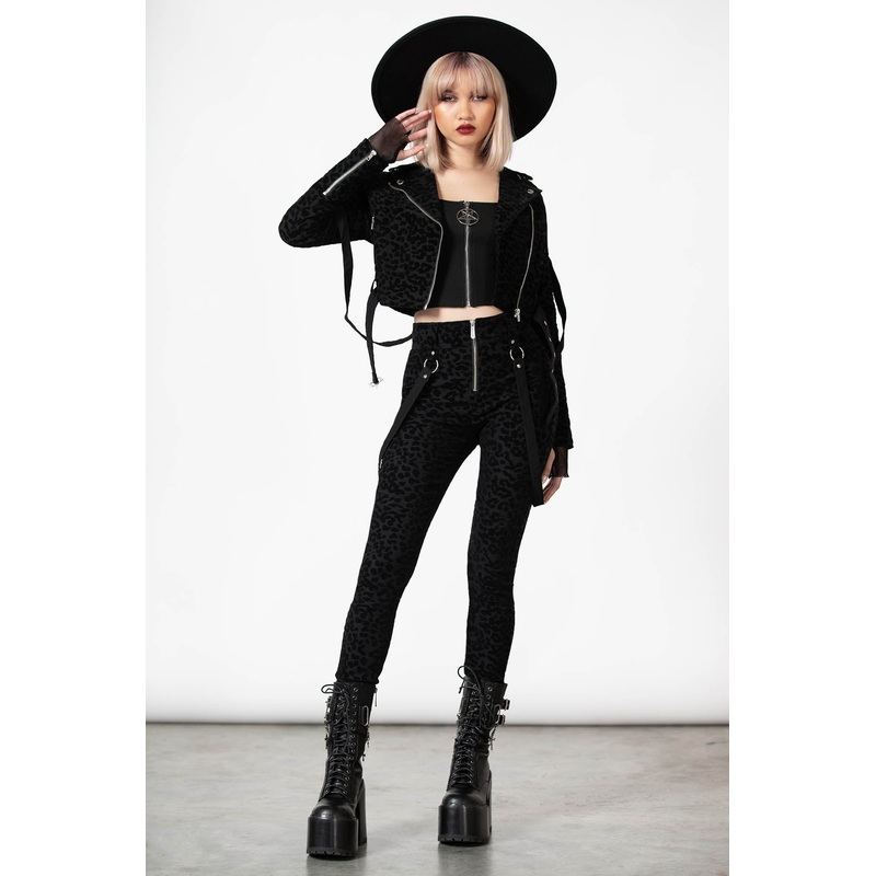 Hellcat Zip Trousers XS Black 68% Viscose 29% Polyamide 3% Elastane