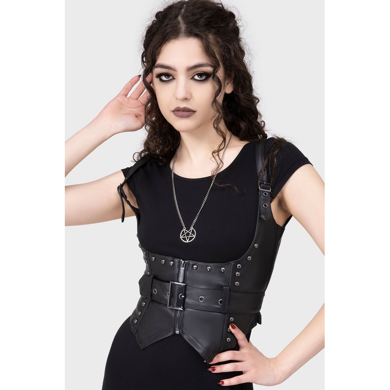 Malapas Underbust Corset Top XS Black 100% Polyurethane
