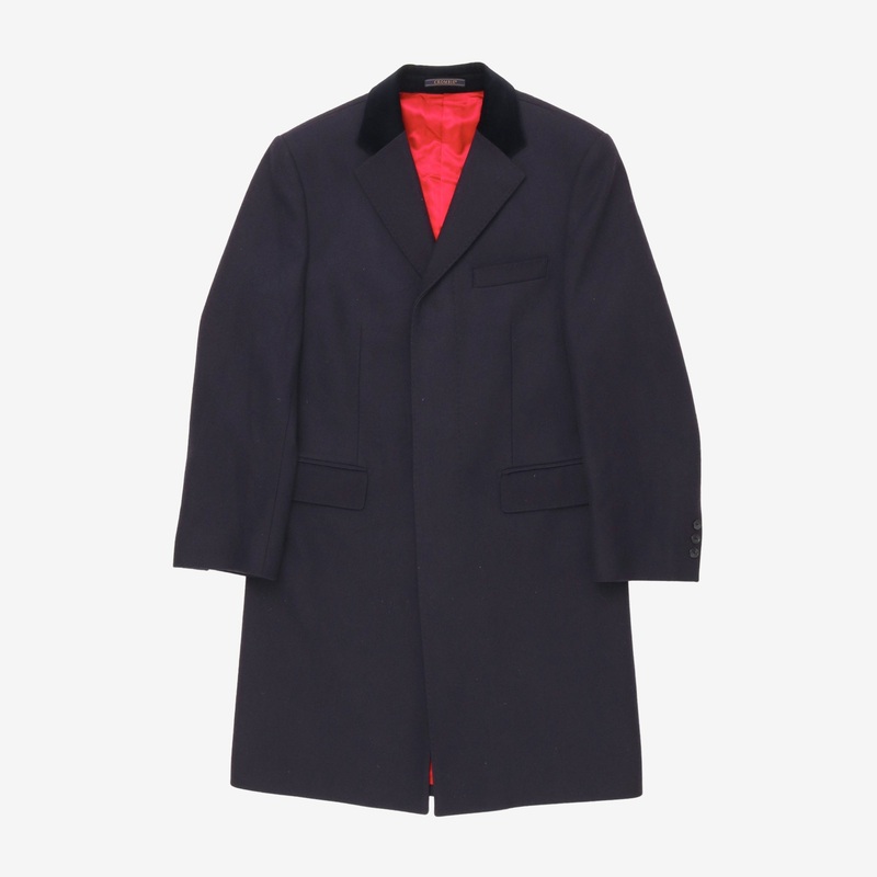 Wool Overcoat UK 40 Navy
