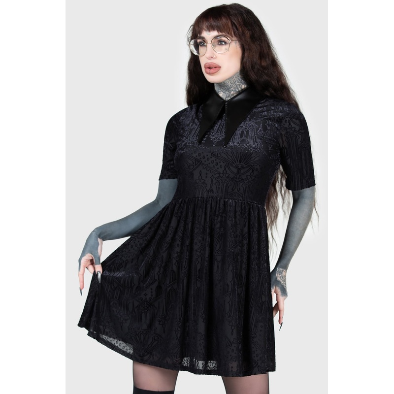 Convent Cutie Mini Dress XS Black 57% Polyamide 28% Polyester 15% Elastane